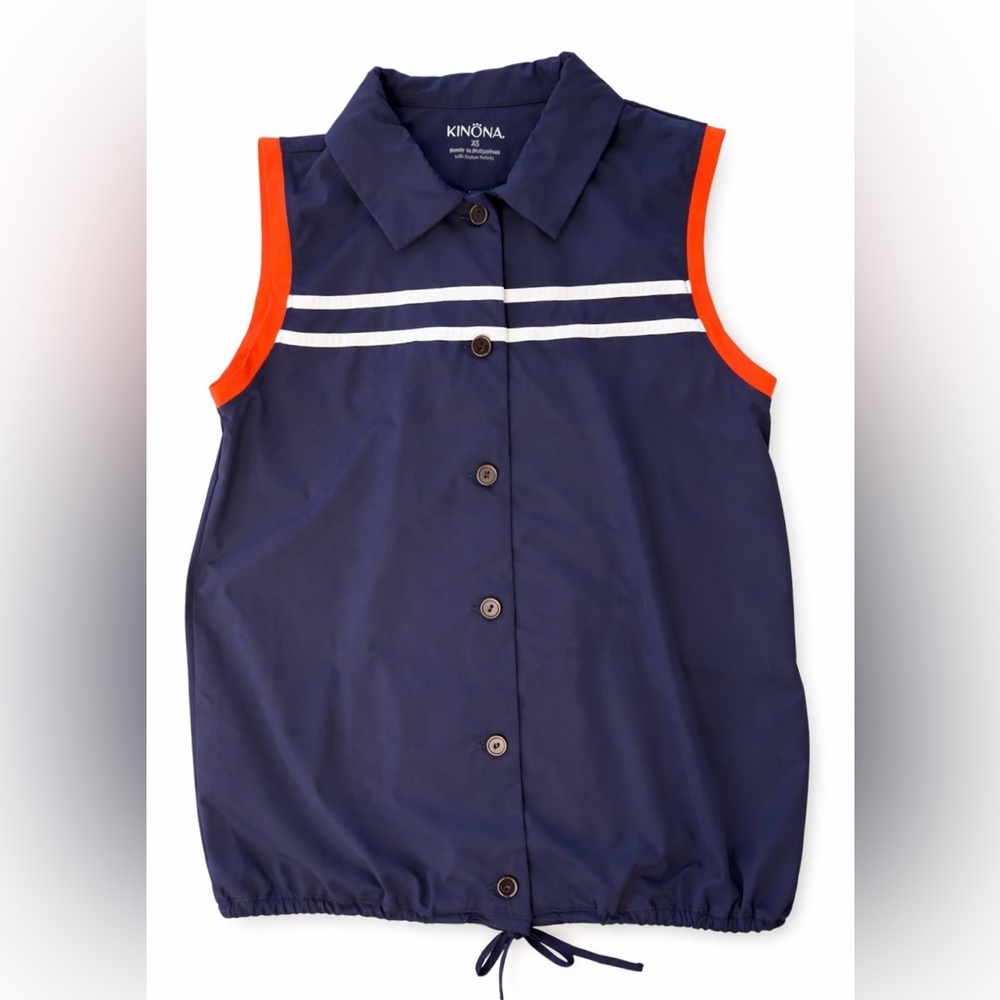 Kinona Sleeveless Golf Top | Women’s XS | Navy with Red & White Accents
